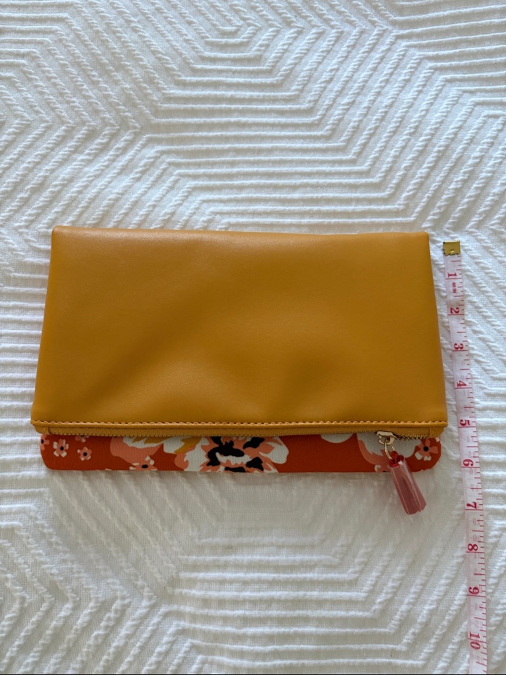 Rachel Pally Mustard Yellow Floral Fold-Over Clutch